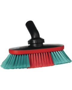 Vikan wasborstel | zacht | 250mm | verstelbare hoek | waterdoorvoer | rubberen stootrand