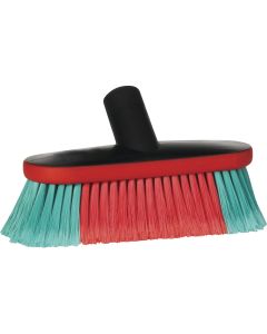 Vikan korte wasborstel | zacht | 225mm | waterdoorvoer | rubberen stootrand