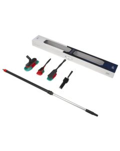 Vikan wasborstelset | zachte borstels | telescoopsteel | waterdoorvoer