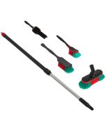Vikan voertuigreinigingsset | zachte borstels | telescoopsteel | waterdoorvoer
