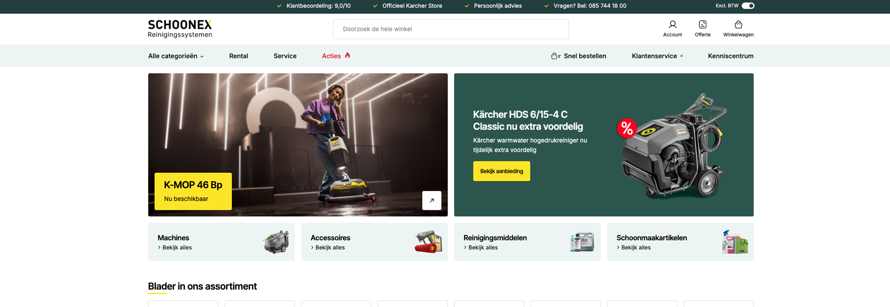Nieuwe webshop Schoonex